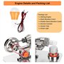 Mini Moteur Stirling argenté kit de Motor Stirling modèle de Moteur de Moteur Stirling à air Chaud à LED coloré, Kits de Jouets 