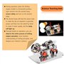 Mini Moteur Stirling argenté kit de Motor Stirling modèle de Moteur de Moteur Stirling à air Chaud à LED coloré, Kits de Jouets 