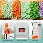 Broyeur, 250 W 5 en 1 avec tranche et déchiquetage, trancheur électrique professionnel, machine à salade électrique pour fruits,