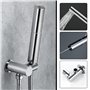 Système de douche Chrome Tête de douche de pluie de 10 pouces haute pression avec une piste de douche à la main de 2 en 1 et 6 v