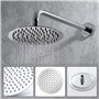 Système de douche Chrome Tête de douche de pluie de 10 pouces haute pression avec une piste de douche à la main de 2 en 1 et 6 v