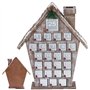 Calendrier de l'Avent en bois 16x13x3 Réutilisable Calendrier de l'Avent Noël avec 24 tiroirs