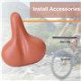 Upiulote Siège de vélo Large, Selle à vélo Confortable 8x10x4 avec Suspension à Double Ressort, siège Stationnaire étanche et ré