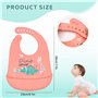 2 pièces bavoir silicone bebe，bavoirs bebe，bavoir imperméable bébé，bavoir bebe，bavoirs bebe silicone
