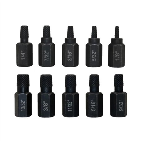 AQXYWAZQ Lot de 10 clés à Douille à tête hexagonale for extracteur de vis endommagées T5EF