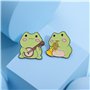 Bijoux de filles élégants musiciens Brooch Flick Frog Ensemble Pin Badge Animal vif