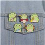 Bijoux de filles élégants musiciens Brooch Flick Frog Ensemble Pin Badge Animal vif
