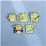 Bijoux de filles élégants musiciens Brooch Flick Frog Ensemble Pin Badge Animal vif