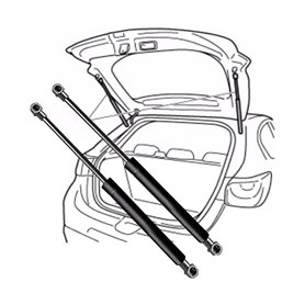 2 Pièces Vérin Hayon de Coffre Arrière pour VW T5 T6 T6.1 California