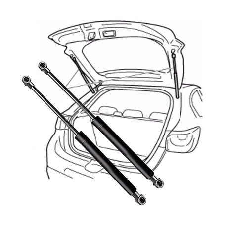 2 Pièces Vérin Hayon de Coffre Arrière pour VW T5 T6 T6.1 California
