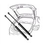 2 Pièces Vérin Hayon de Coffre Arrière pour VW T5 T6 T6.1 California
