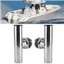01 Support de Canne à pêche, matériel d'acier Inoxydable de tangon de pêche de Bateau pour protéger la Canne à pêche