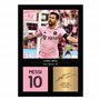 Icons Wall Art Photo imprimée A4 signée de Lionel Messi - Cadeau pour les fans de Miami et d'Argentine - Reproduite numériquemen