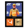 Icons Wall Art Lando Norris McLaren Photo imprimée A4 signée pour les fans de Formule 1 Reproduite numériquement Signature sans