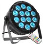 Ibiza light - Pack 2 Projecteurs Par THINPAR-14x6W-RGBW DMX Télécommande LED Extra-plats Soirée Dj Fête Bar Club Discothèque Amb