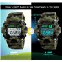 BHGWR Enfants Montre Bracelet numériques Militaire de Sports de garçons avec l'alarme/minuterie, étanche à 5 Barres pour Enfants