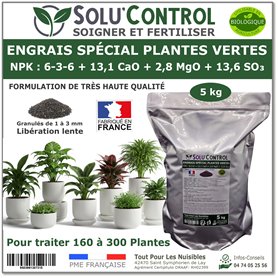 5 kg d'Engrais Spécial Plantes Vertes 6-3-6 - Croissance