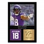 Icons Wall Art Photo imprimée de Justin Jefferson Minnesota Vikings - Format A4 - Cadeau pour les fans de football américain - R