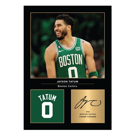 Icons Wall Art Photo imprimée A4 signée de Jayson Tatum