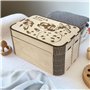 Boîte à souvenirs bébé personnalisée avec nom | Joie de cadeau personnalisée pour naissance ou baptême | Caisse en bois avec gra