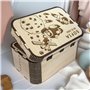 Boîte à souvenirs bébé personnalisée avec nom | Joie de cadeau personnalisée pour naissance ou baptême | Caisse en bois avec gra