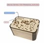 Boîte à souvenirs bébé personnalisée avec nom | Joie de cadeau personnalisée pour naissance ou baptême | Caisse en bois avec gra