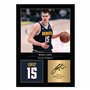 Icons Wall Art Nikola Jokic Photo imprimée signée A4 Cadeau pour les fans de basket-ball Reproduite numériquement Signature sans