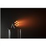 Ibiza Light - Pack de 2 Projecteurs THINPAR7x6-RGBW ParLEDS DMX Télécommandes Extra-plats - Soirée Fête Bar Club Discothèque Amb