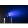 Ibiza Light - Pack de 2 Projecteurs THINPAR7x6-RGBW ParLEDS DMX Télécommandes Extra-plats - Soirée Fête Bar Club Discothèque Amb