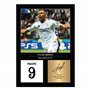 Icons Wall Art Photo imprimée signée Kylian Mbappe Real Madrid A4 - Cadeau pour les fans du Real Madrid - Reproduction numérique