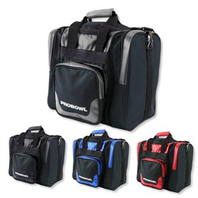Sac Bowlingball Pro Bowl Single Tote Sac de bowling 1 balle avec compartiment à chaussures Portable avec compartiments pour acce