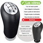 Spurtar Pommeau de Vitesse Clio 3 Levier de Vitesse pour Renault Clio III 2005-09, Megane 2 Laguna 2 2003-09, Clio 4 2012-19 Noi