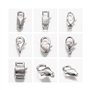 Aqxyedc 50 pcs Polissage Acier Inoxydable Serre-câble Crochets connecteurs de Fermoir for DIY Collier Bracelet Porte-clés Bijoux