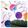 Aqxyedc Disques de Cercle Transparent Acrylique Set Sacs Décor Chaînes de clés de décoration Clair CLAIS CLOUCHE Acrylic CLANCHA