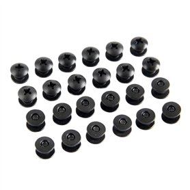 AQXYWAZQ Lot de 24 vis à tête cruciforme Courtes en Acier Noir