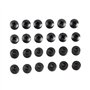 AQXYWAZQ Lot de 24 vis à tête cruciforme Courtes en Acier Noir, idéales for Le Bricolage et Les étuis/Clips et Gaines en Cuir
