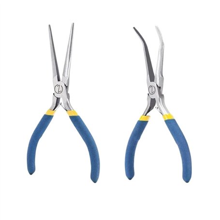 HEXHUASR Lot de 2 Mini-Pinces à Bec effilé de 15 cm avec poignées Confortables