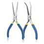 HEXHUASR Lot de 2 Mini-Pinces à Bec effilé de 15 cm avec poignées Confortables, 2 Pinces à Bec Long for travaux manuels