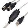 Câble d'entrée MIDI vers USB Interface MIDI, clavier de Piano professionnel vers PC / ordinateur portable / Mac cordon adaptateu