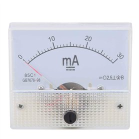 LiebeWH Ampèremètre Analogique 85C1 DC 0-30ma Pointeur DC Ampèremètre de Tête Instrument de Mesure de Courant Avec Structure Sim