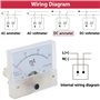 LiebeWH Ampèremètre Analogique 85C1 DC 0-30ma Pointeur DC Ampèremètre de Tête Instrument de Mesure de Courant Avec Structure Sim
