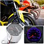 Kuuleyn Odomètre numérique Universel, jauge de Compteur de kilomètre numérique à LED de Modification rétro de Moto