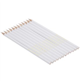 12 pièces crayon soluble dans l'eau crayon de marquage de couture blanc outil pratique de couturière crayon de couleur blanc cra