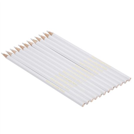12 pièces crayon soluble dans l'eau crayon de marquage de couture blanc outil pratique de couturière crayon de couleur blanc cra