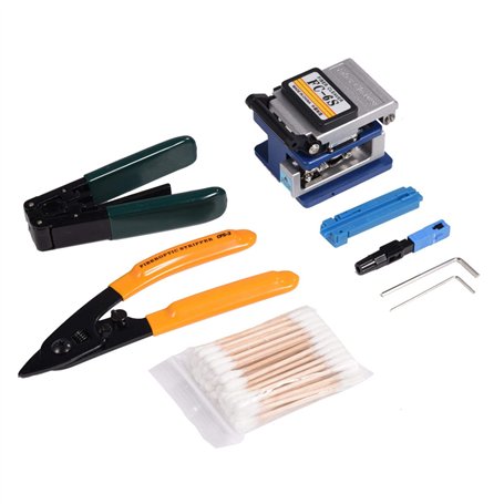 Kit d'outils optiques de fibre de FTTH avec l'ensemble d'outils de coupe de fibre optique de couperet de fibre FC-6S