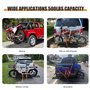 Porte-attelage de Moto, Support d'attelage de Moto, avec Rampe de Chargement, Sangles a Cliquet, Porte-Bagages de Moto Robuste -