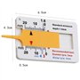 Lot de 2 jauges de profondeur de profil de pneu 0-20 mm en plastique - Plage de mesure de la jauge de profil des pneus - Portabl