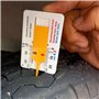 Lot de 2 jauges de profondeur de profil de pneu 0-20 mm en plastique - Plage de mesure de la jauge de profil des pneus - Portabl