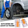 Lot de 2 jauges de profondeur de profil de pneu 0-20 mm en plastique - Plage de mesure de la jauge de profil des pneus - Portabl