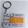 Lot de 2 jauges de profondeur de profil de pneu 0-20 mm en plastique - Plage de mesure de la jauge de profil des pneus - Portabl